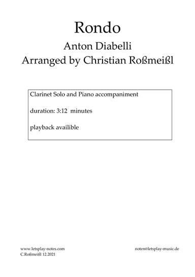 Rondo from Anton Diabelli (Flute) (arr. Christian Roßmeißl)