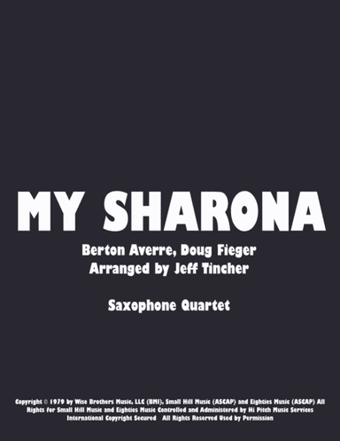 My Sharona (arr. Jeff Tincher)