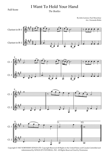 I Want To Hold Your Hand (arr. Fernando Britto)