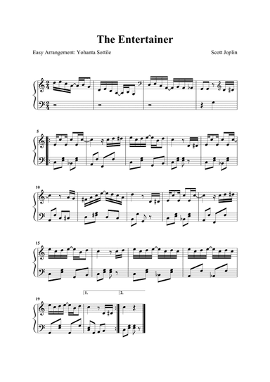 The Entertainer (Easy Children Version) (arr. Yohanta Sottile)