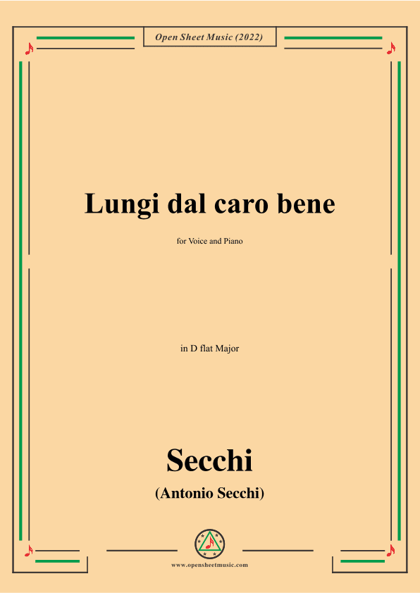 Secchi-Lungi dal caro bene,in D flat Major (arr. OSM Press)