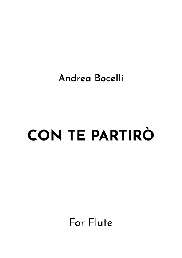 Con Te Partiro (time To Say Goodbye) (arr. Jireh J.)