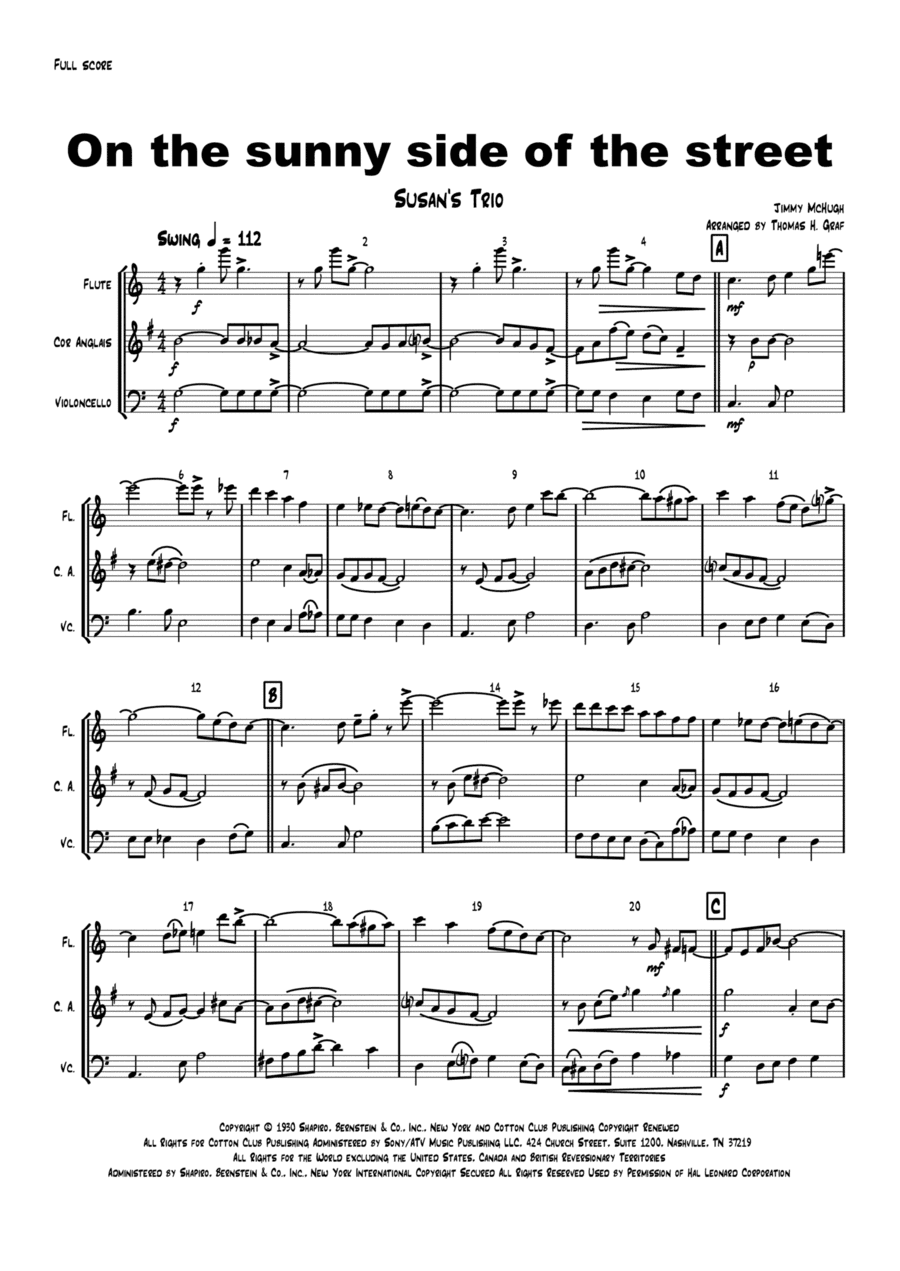 On The Sunny Side Of The Street (arr. Thomas Graf)