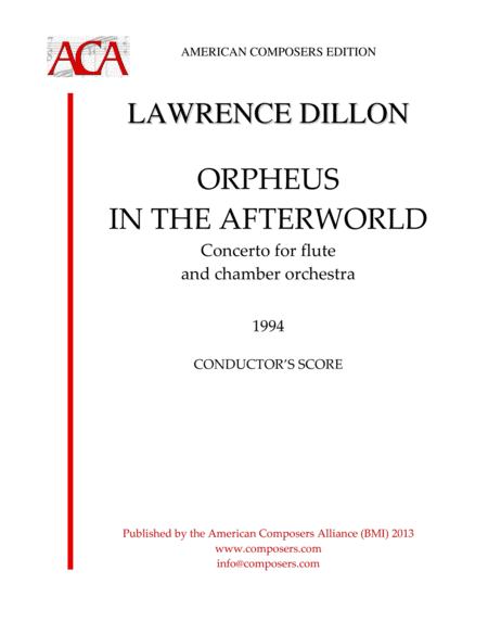 [Dillon] Orpheus in the Afterworld