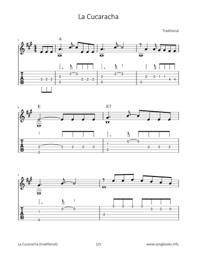 La Cucaracha (arr. Bettina Schipp)