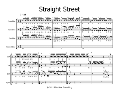 Drum Line Cadence - Straight Street