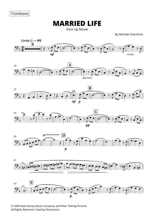 Married Life (arr. Cadenza Editions)