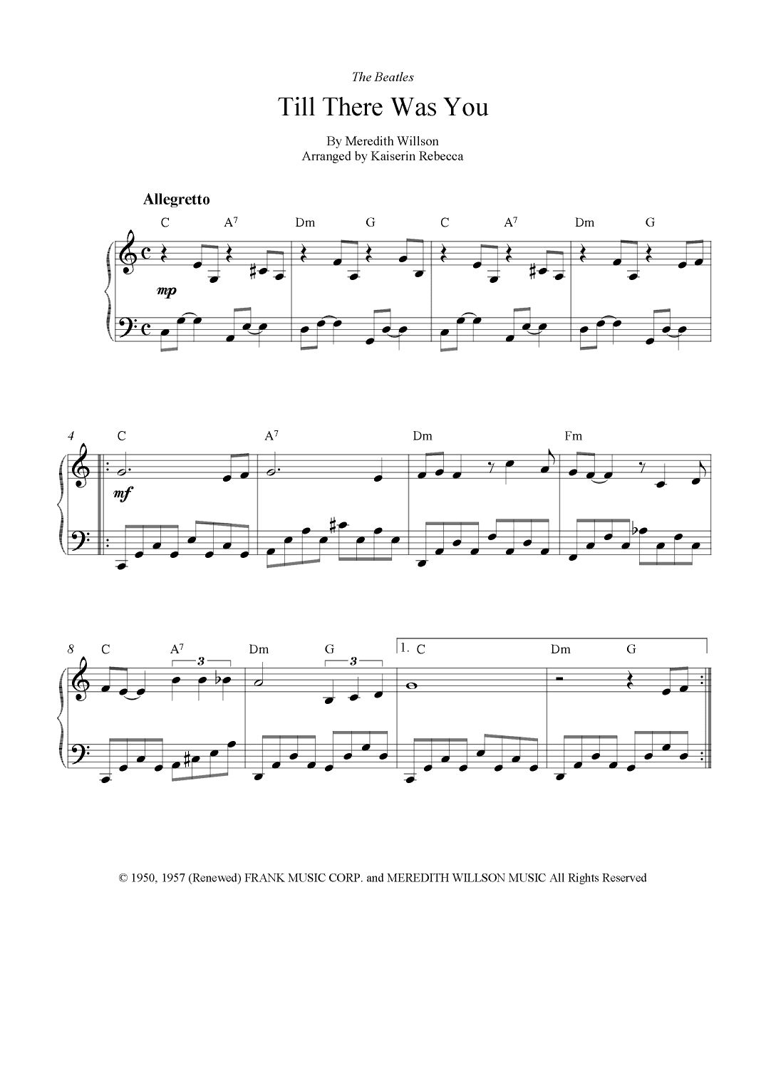 Till There Was You (arr. Kaiserin Rebecca)