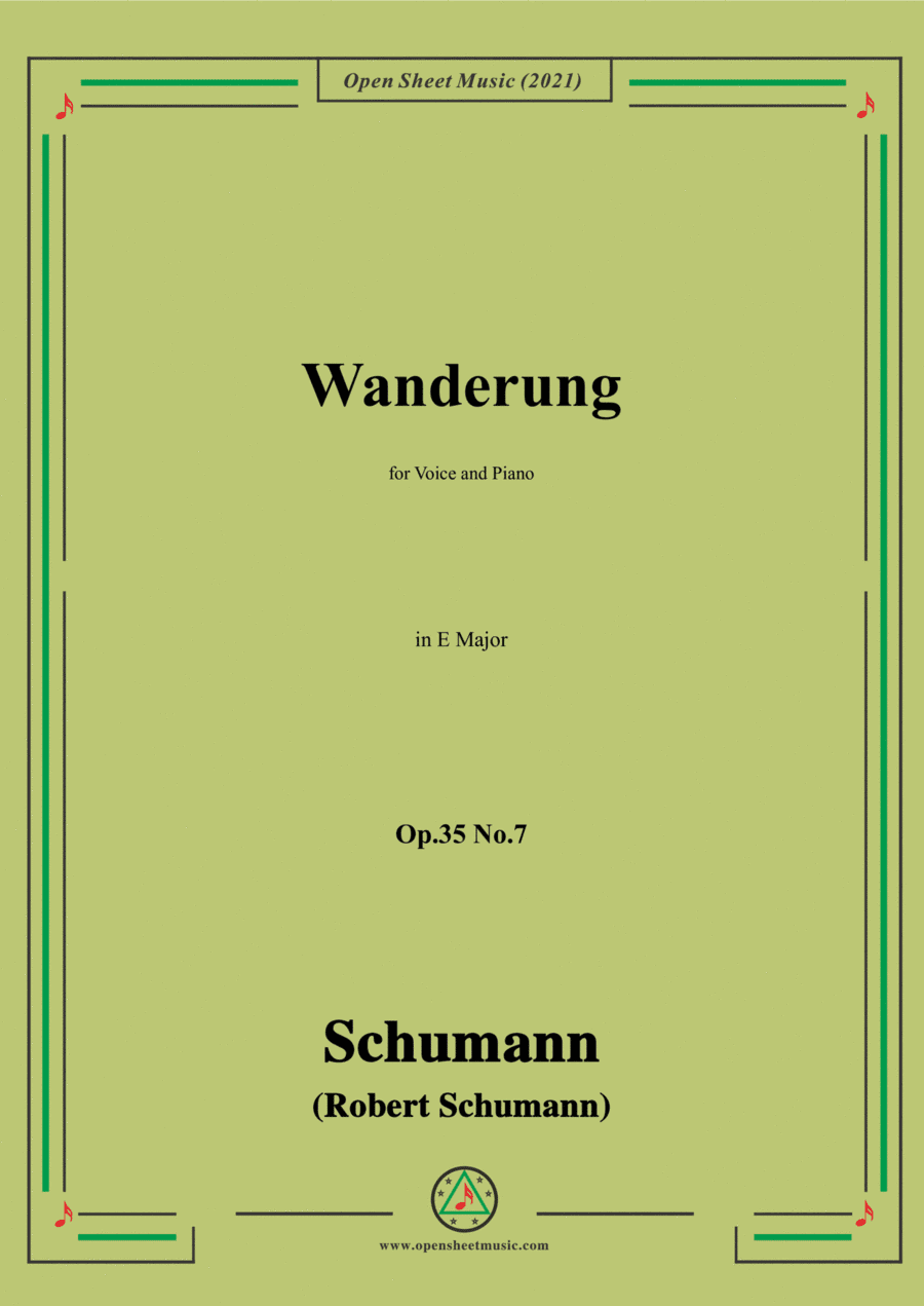 Schumann-Wanderung,Op.35 No.7 in E Major (arr. Open Cloud)