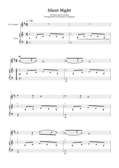 Silent Night (Stille Nacht) (arr. Henrique F Mangoni)