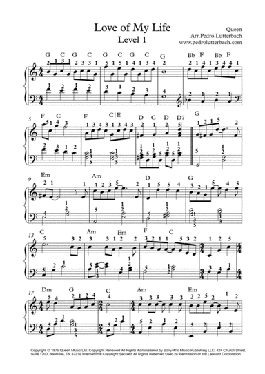 Love Of My Life (arr. Pedro Lutterbach)