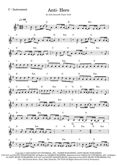 Anti-hero (arr. Fabio Eduardo de Oliveira)