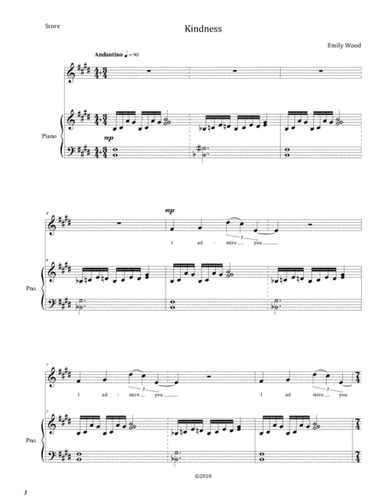 Kindness (high voice solo with piano)