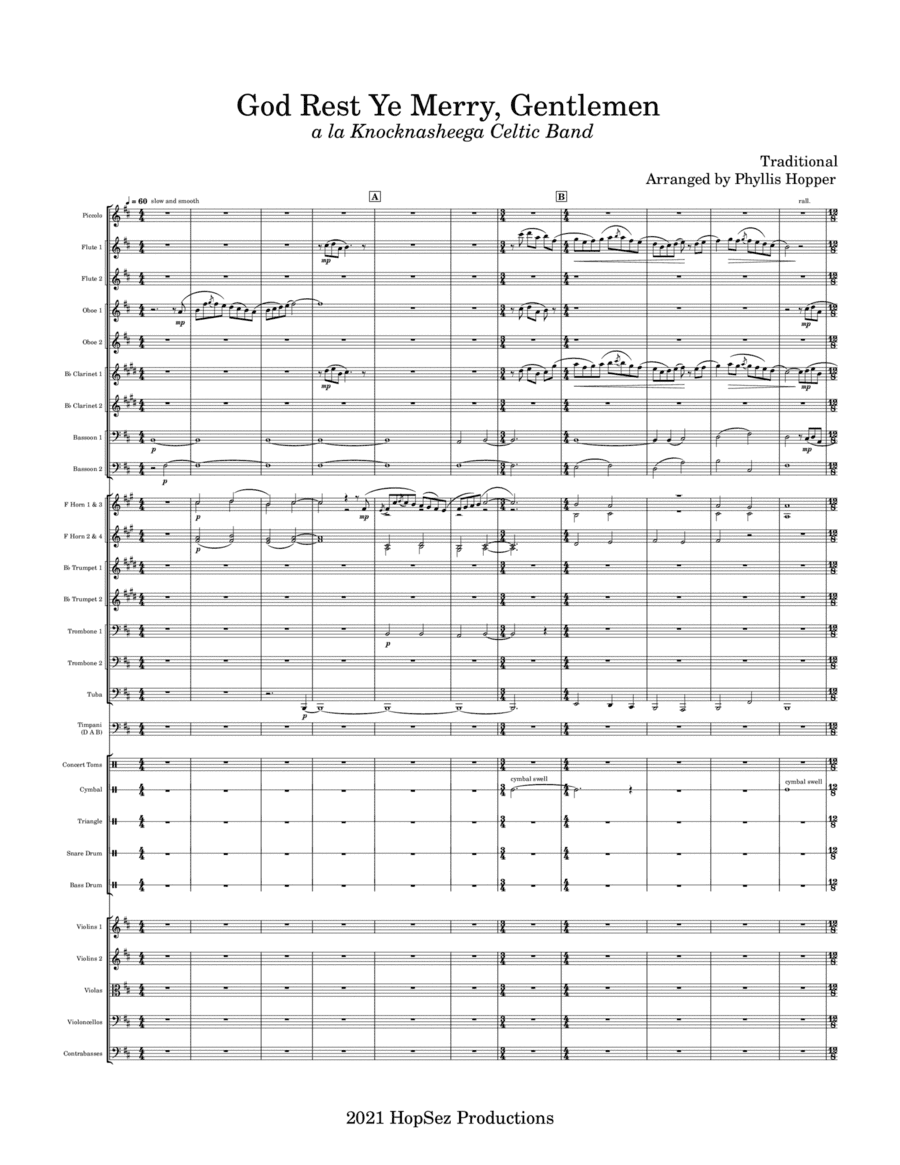 God Rest Ye Merry, Gentlemen - Symphony Orchestra (arr. Phyllis Hopper)