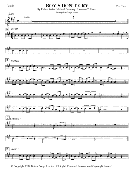 Boys Don't Cry (arr. Jorge Juárez)
