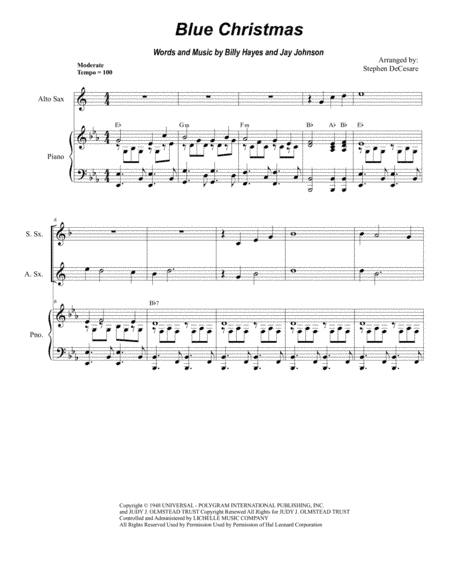 Blue Christmas (arr. Stephen DeCesare)