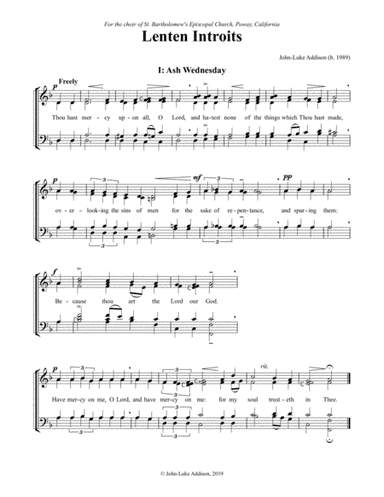 Lenten Introits