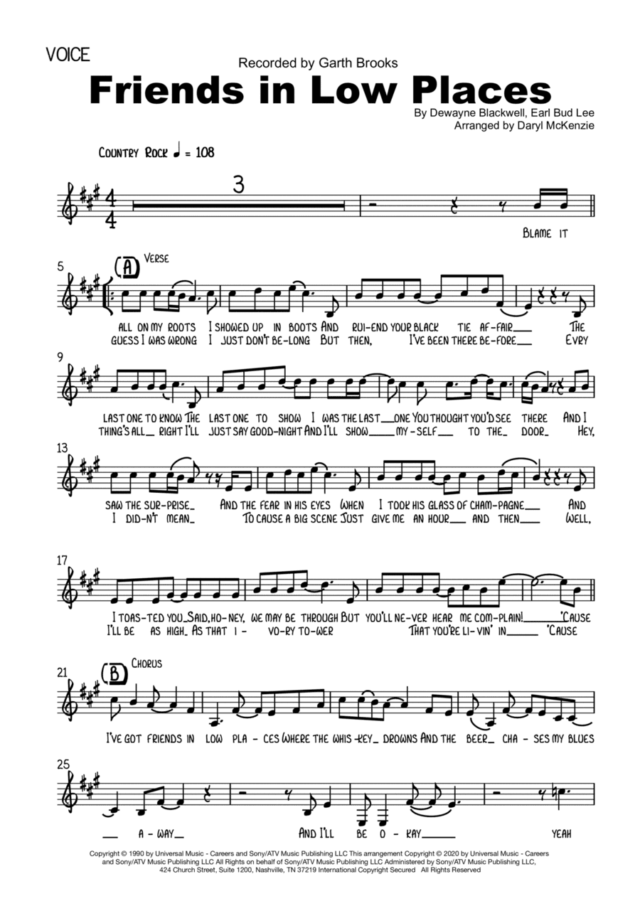 Friends In Low Places (arr. Daryl McKenzie)