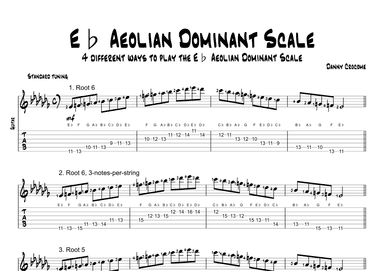 Eb Aeolian Dominant Scale (4 Ways to Play)