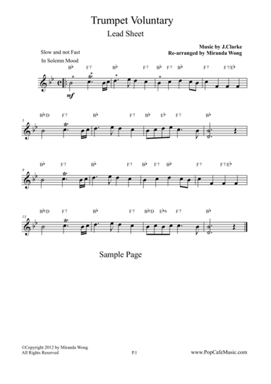 Trumpet Voluntary / The Prince of Denmark's March (Lead) (arr. Miranda Wong)