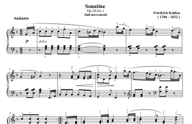 Kuhlau Sonatina in C Major Op.20 No.1 (2nd movement) (arr. Ben Choupak)