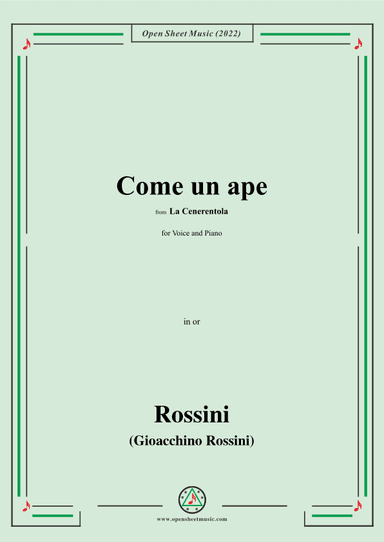 Rossini-Come un ape,from La Cenerentola (arr. OSM Press)