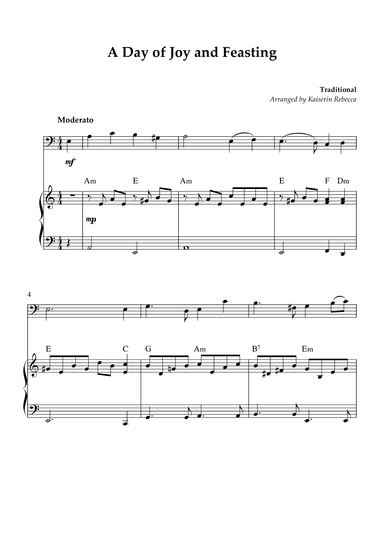 A Day of Joy and Feasting (arr. Kaiserin Rebecca)