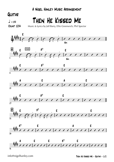 Then He Kissed Me (arr. Nigel Hanley)