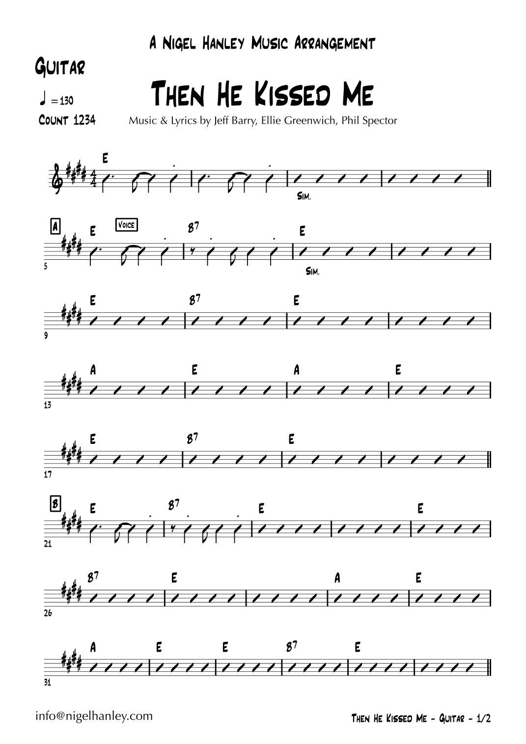Then He Kissed Me (arr. Nigel Hanley)