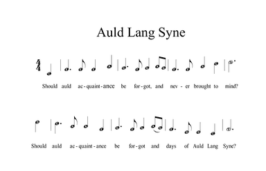 Auld Lang Syne - Floating Notes Version (arr. Edna J. Bloom)