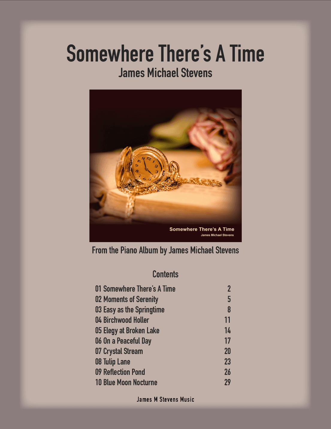 Somewhere There's a Time Piano Book