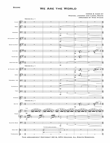 We Are The World (arr. Mike Hyziak)
