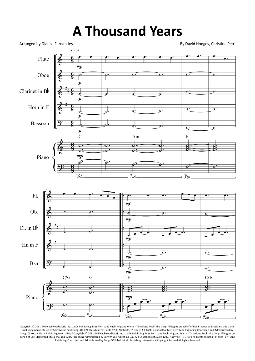 A Thousand Years (arr. Glauco Fernandes)