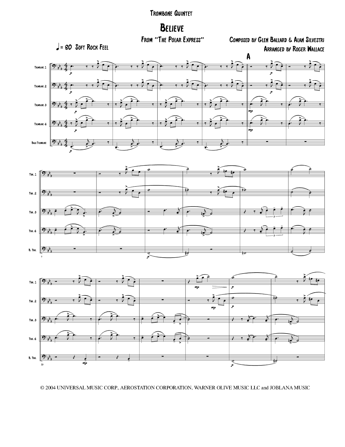 The Polar Express  from Warner Bros. Pictures' THE POLAR EXPRESS (arr. Roger Wallace)