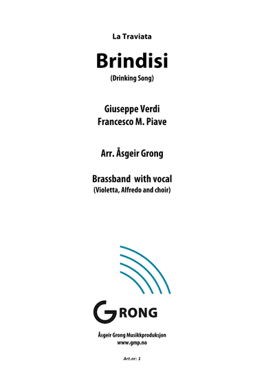 Brindisi (Drinking Song) - La Traviata (arr. Åsgeir Grong)