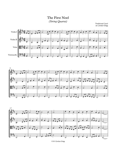 The First Noel (String Quartet) (arr. Jordan Grigg)