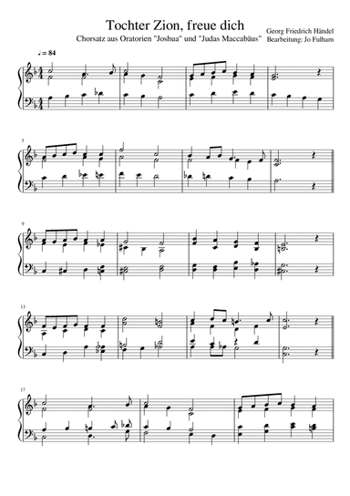Tochter Zion, freue dich (arr. Jo Fulham)