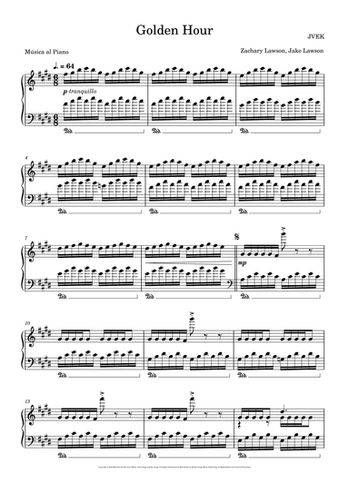Golden Hour (arr. Música al Piano)