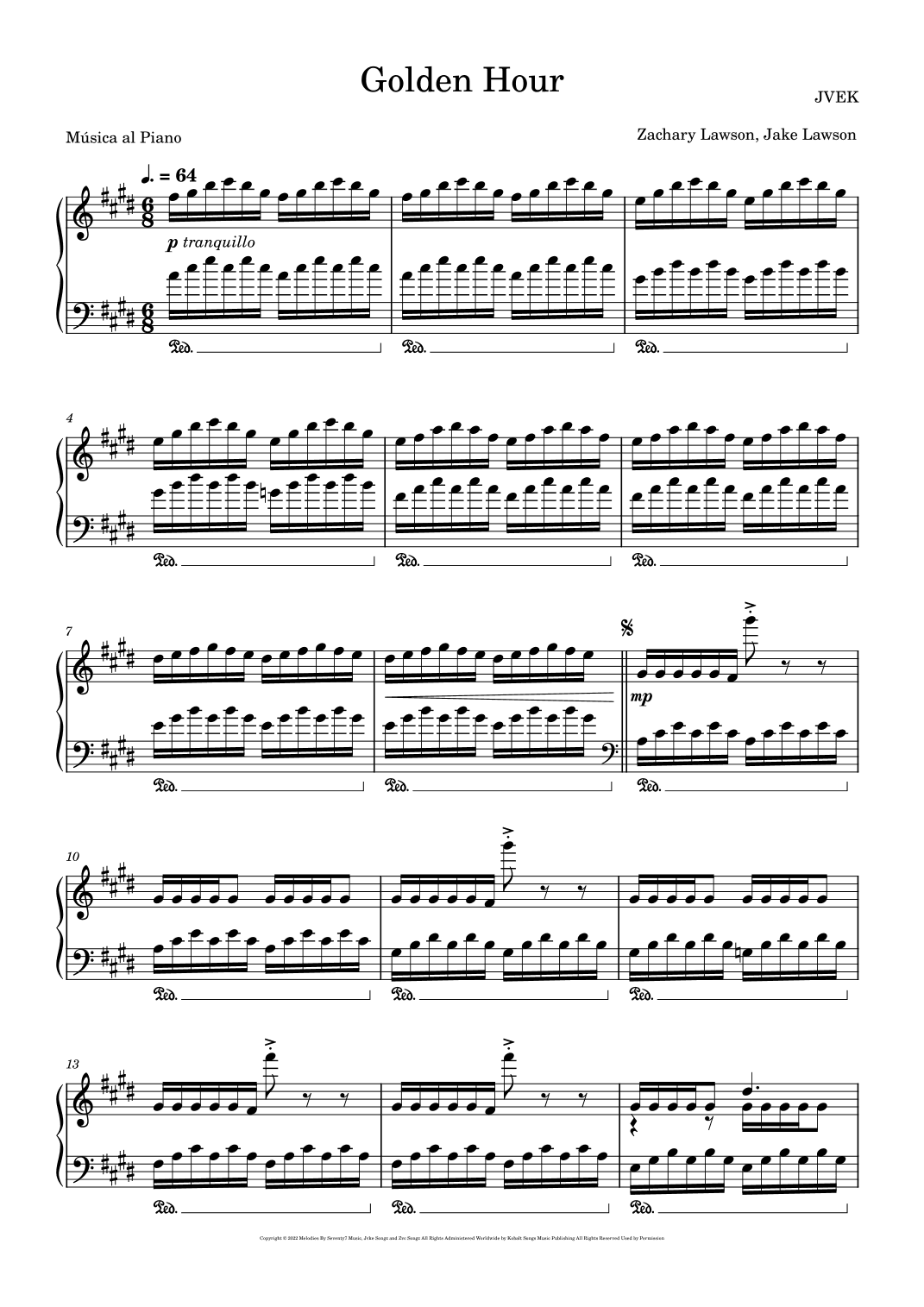 Golden Hour (arr. Música al Piano)