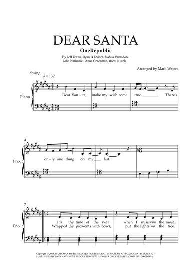Dear Santa (arr. Mark Waters)