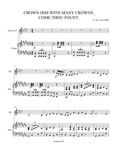 Crown Him With Many Crowns and Come Thou Fount (arr. Nick Lacanski)