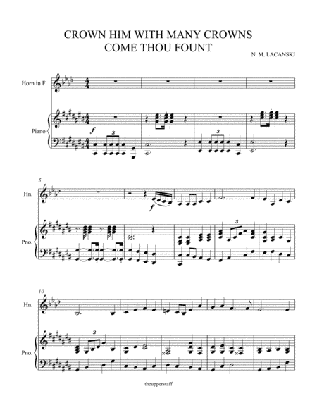 Crown Him With Many Crowns and Come Thou Fount (arr. Nick Lacanski)