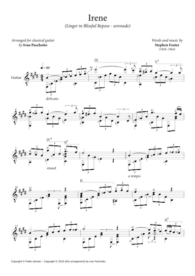 Irene (Linger in Blissful Repose) (arr. Ivan Paschoito)