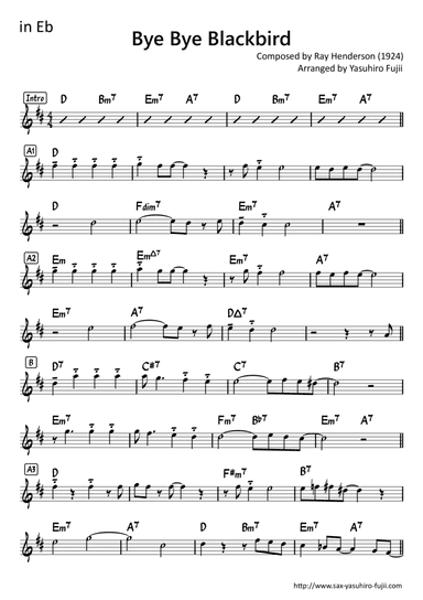 Bye Bye Blackbird (arr. Yasuhiro Fujii)