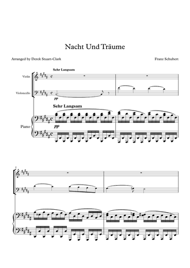 Nacht und Traume (arr. Derek STUART-CLARK)