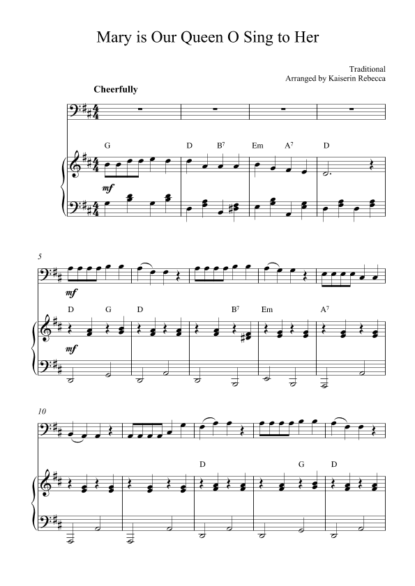 Mary Is Our Queen O Sing To Her (arr. Kaiserin Rebecca)