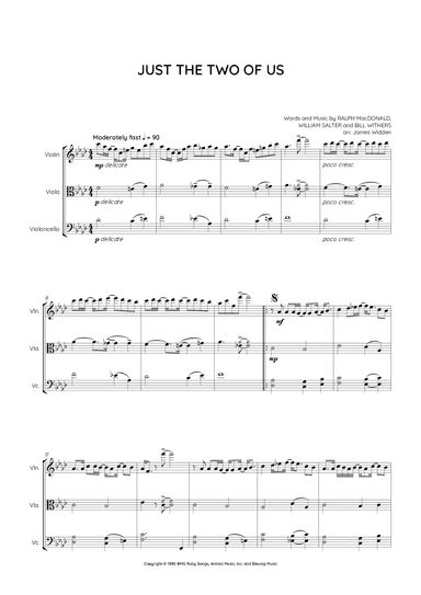 Just The Two Of Us (arr. James Widden)