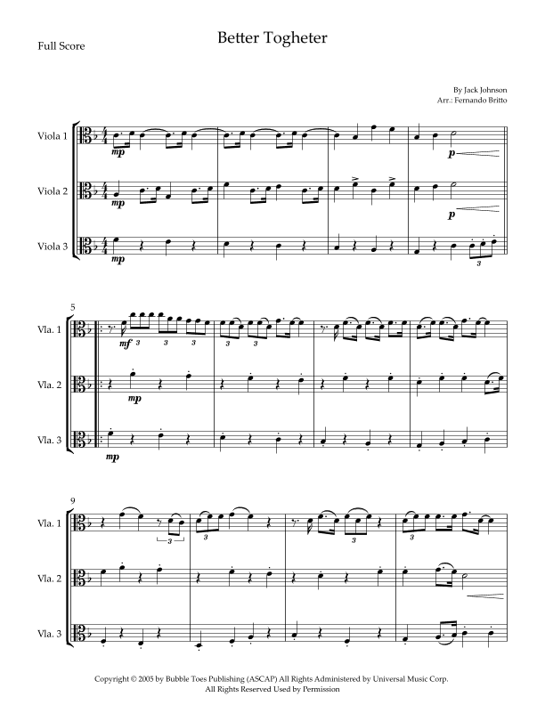 Better Together (arr. Fernando Britto)
