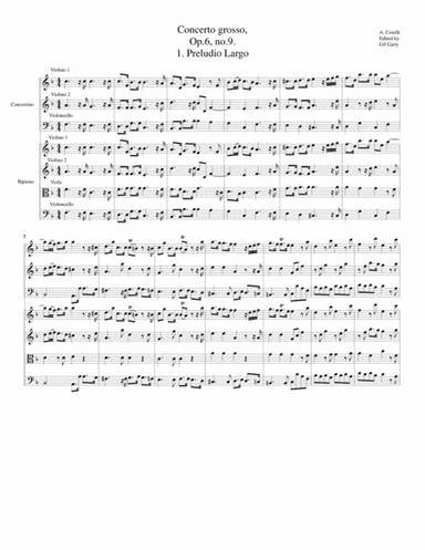 Concerto grosso, Op.6, no.9 (Original) (arr. Gil Garty)