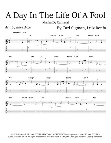 A Day In The Life Of A Fool (manha De Carnaval) (arr. Enea Acco)